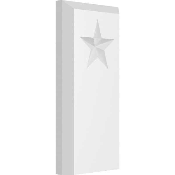 Ekena Millwork Standard Foster Star Plinth Block With Beveled Edge, 2 1/2"W x 5"H x 1/2"P PBP025X050X050FOS07 - main